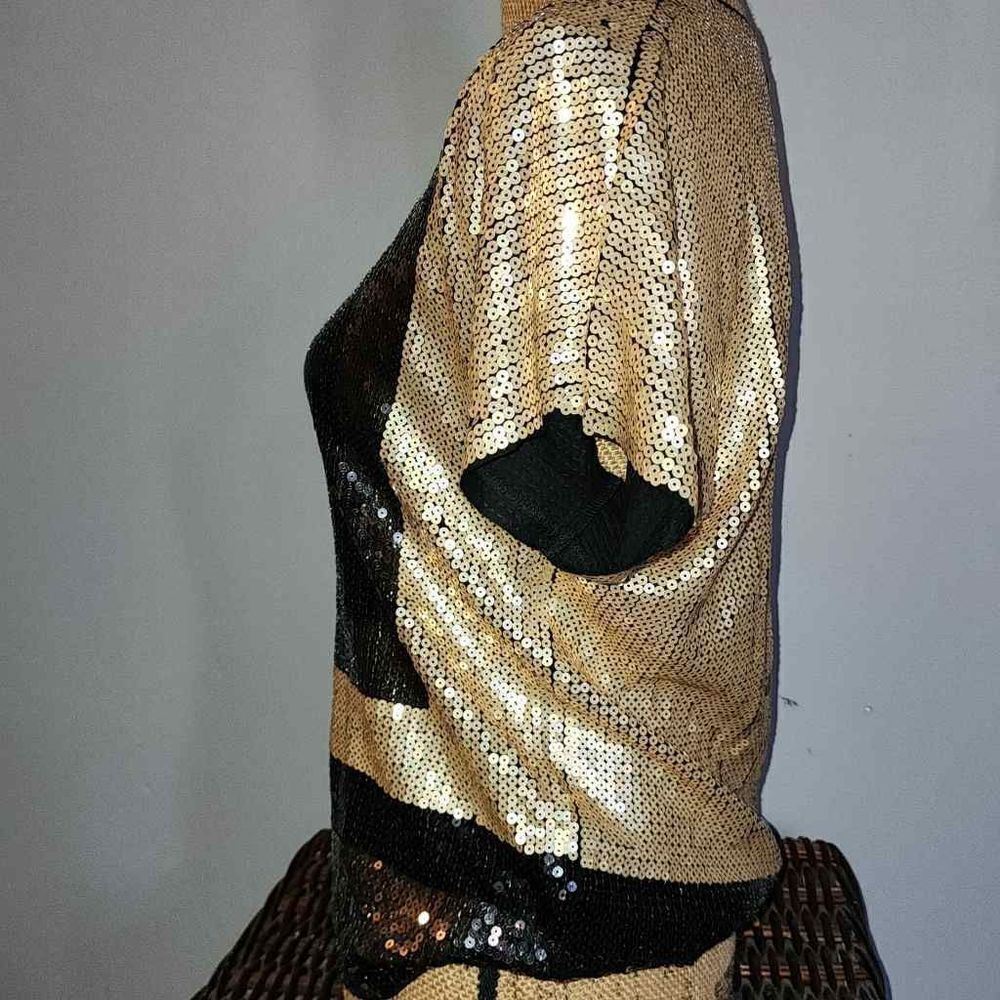 Michael Kors Colorblock Sequined Top - Picture 2 of 5